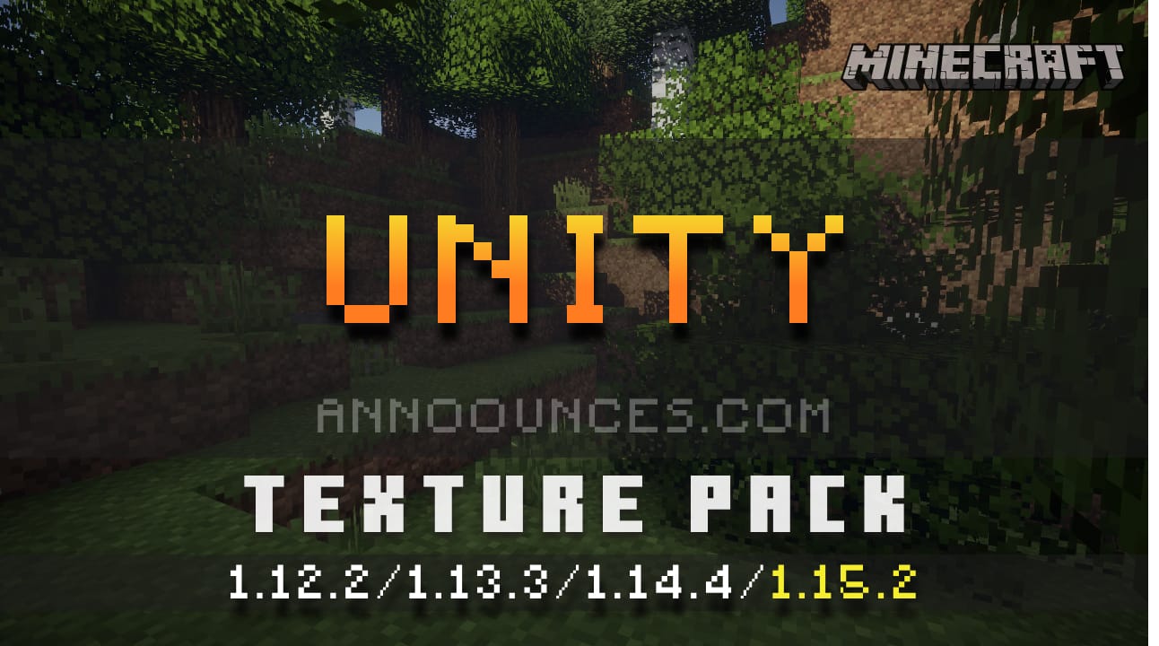 Unity Texture Pack For Minecraft 1 15 1 14 And 1 12