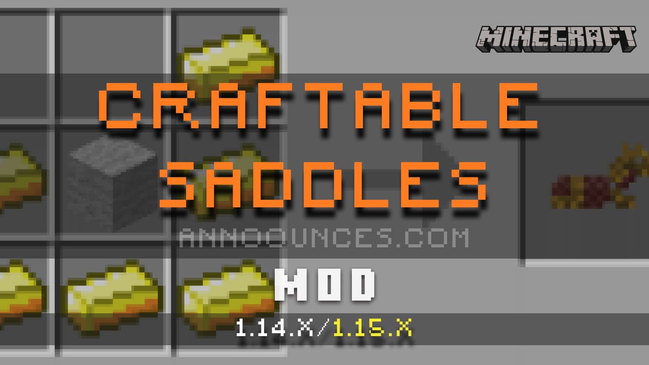 Craftable Saddles Mod 1 14 4 1 15 2 Minecraft Mods